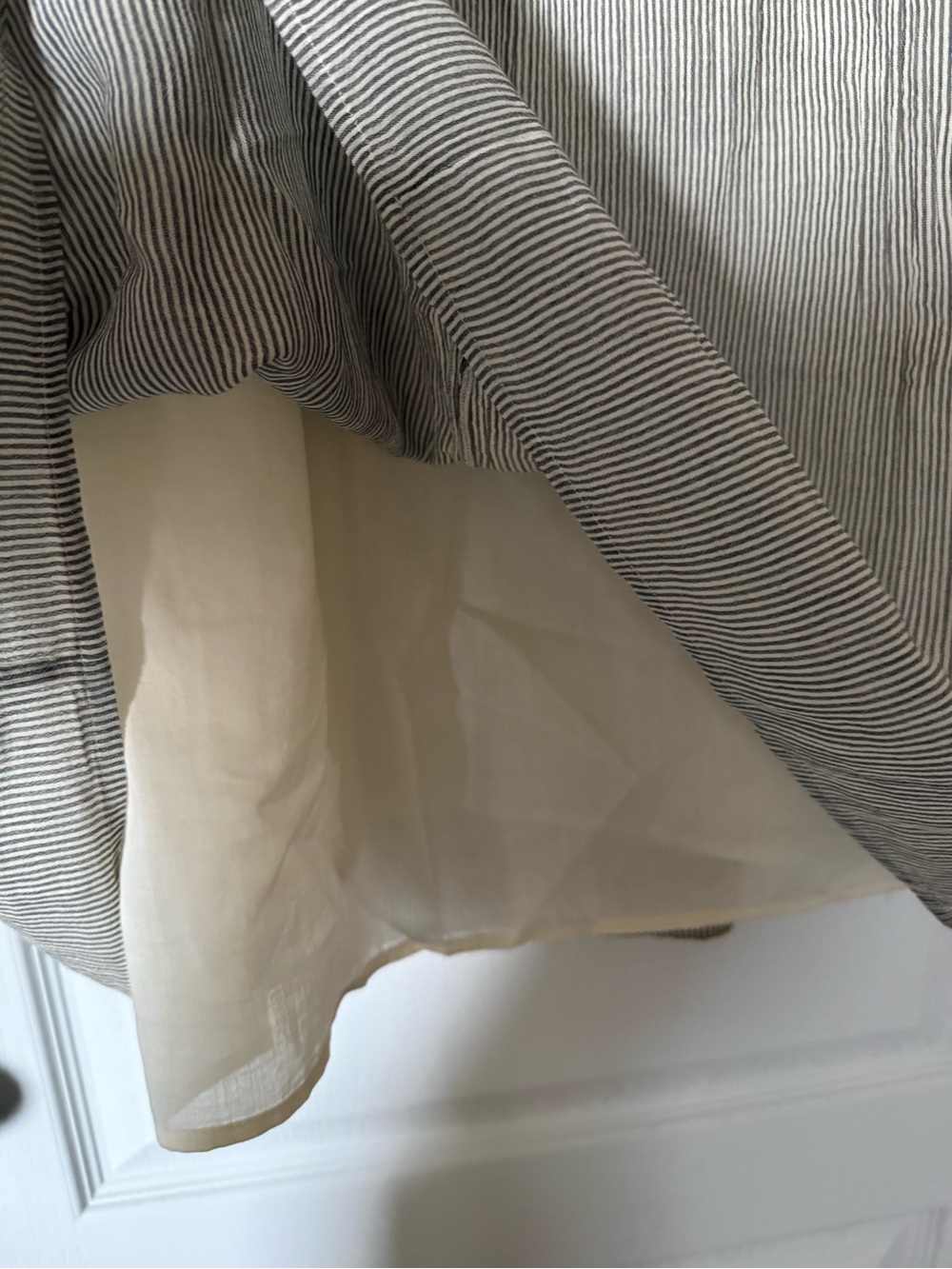 Madewell Blaire Mini Dress in Black And Ivory Micro Stripe - Picture 6 of 10